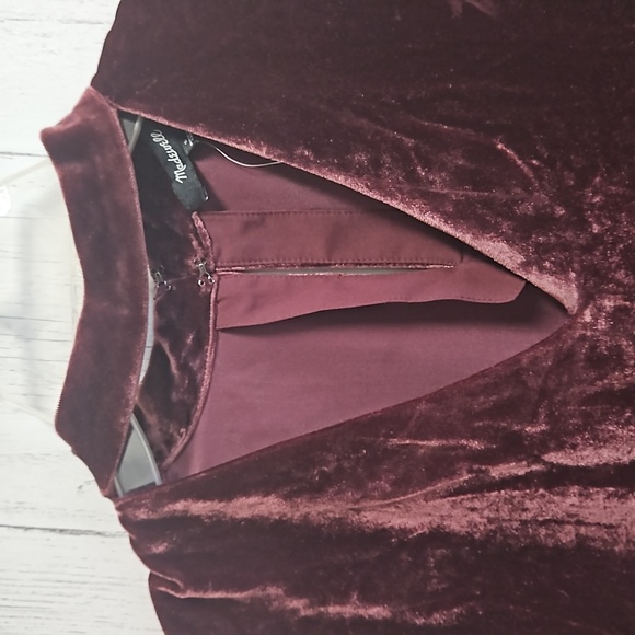 New Madewell choker top burgundy crushed velvet women's size small - Picture 10 of 14